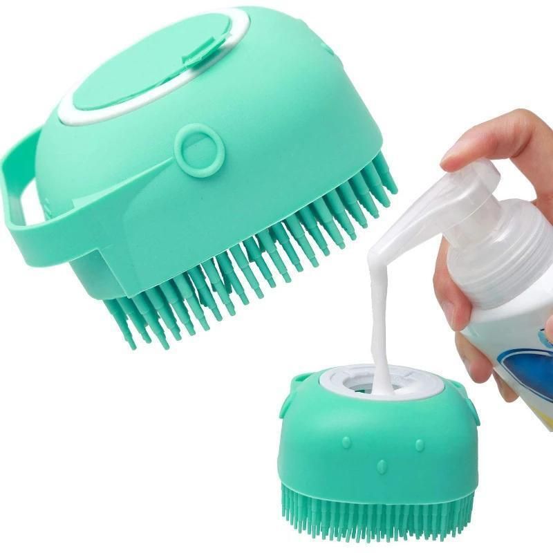 SoapSplash Self-Dispensing Pet Wash Brush - Soap-Infused Grooming Tool for Easy Bath Time