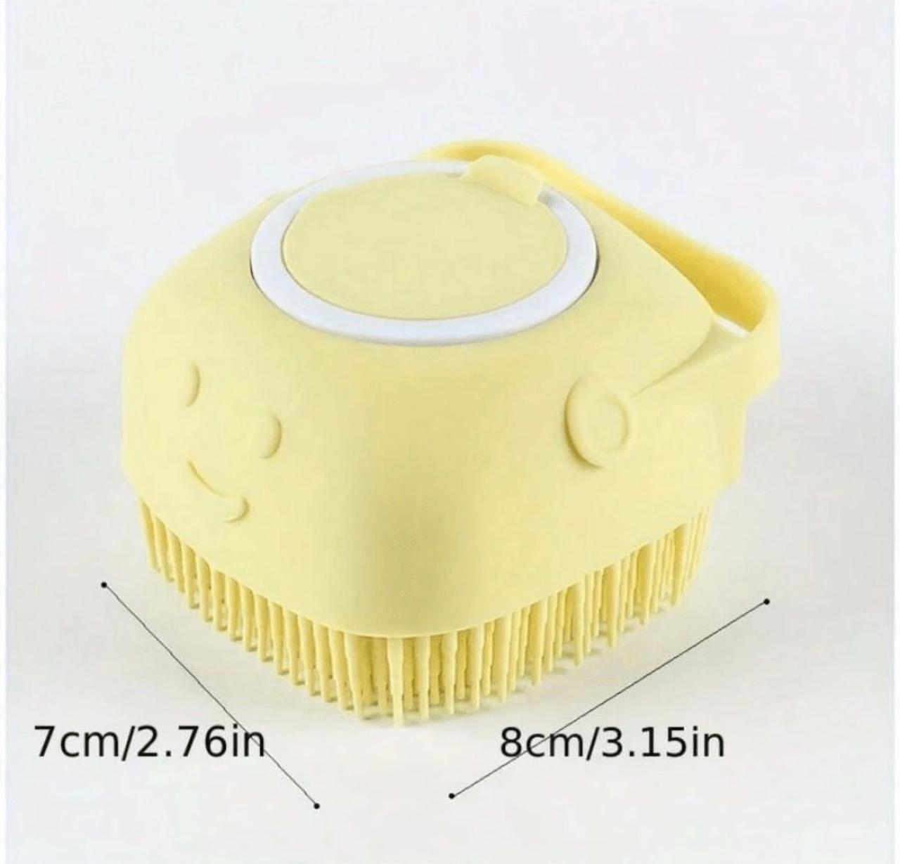 SoapSplash Self-Dispensing Pet Wash Brush - Soap-Infused Grooming Tool for Easy Bath Time
