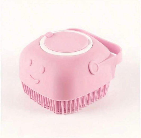 SoapSplash Self-Dispensing Pet Wash Brush - Soap-Infused Grooming Tool for Easy Bath Time